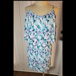 NWT Sz L Parker floral pleated dress